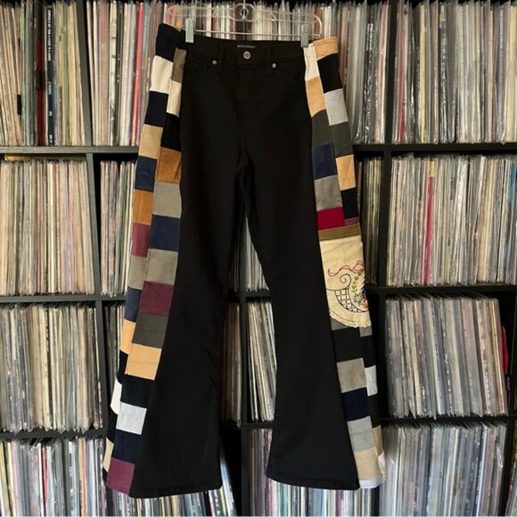 Corduroy patchwork flares bell bottoms grateful stealie dead shakedown ❤️⚡️💙 - Picture 5 of 13